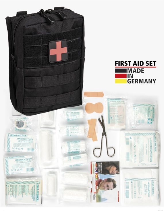 LARGE 43-PIECE FIRST AID SET LEINA - BLACK